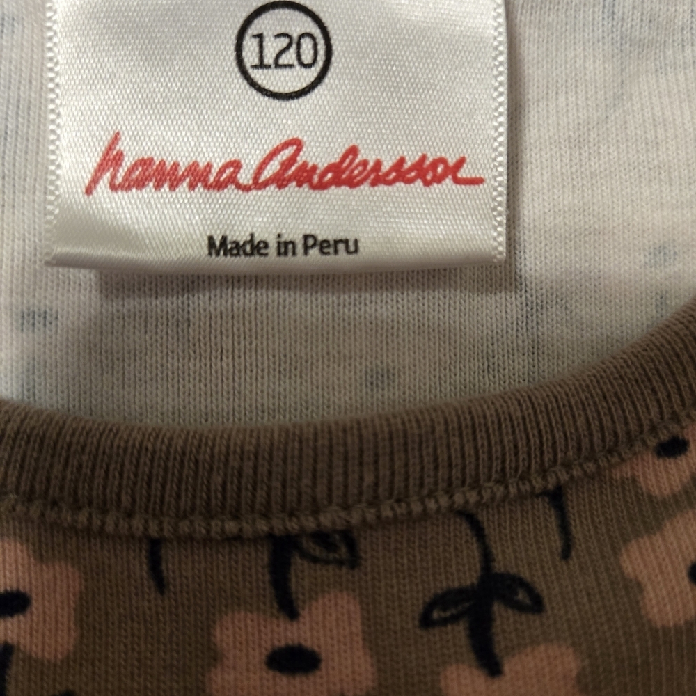 Hanna Andersson Day Play Printed Dress Pebble Floral Size 120 - Picture 3 of 5